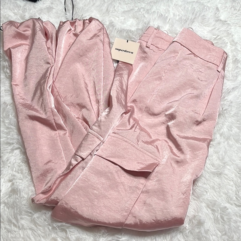 Superdown pink cargo pant